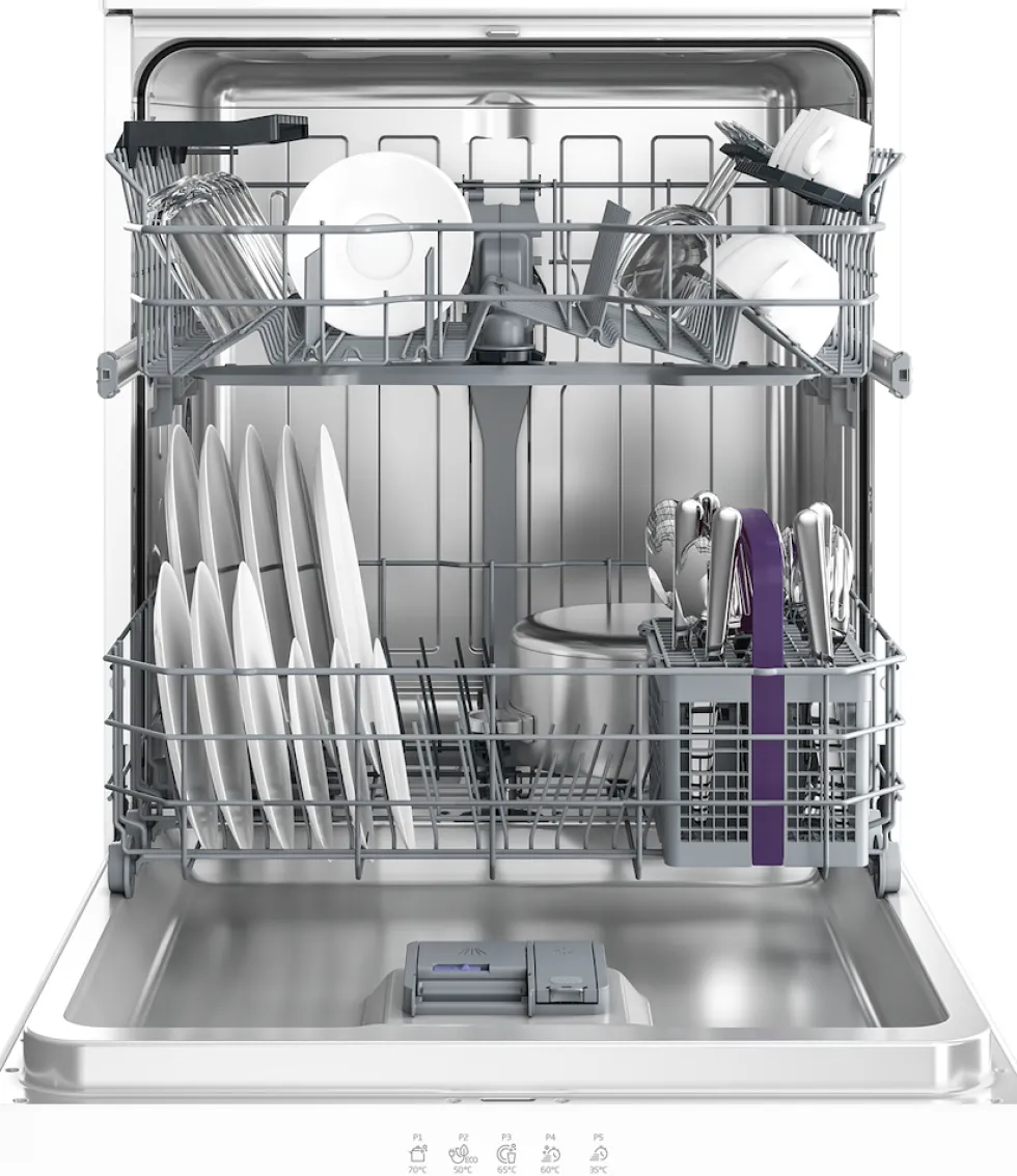 Lavastoviglie Beko BDFN15D431W a libera installazione, 14 coperti, classe D