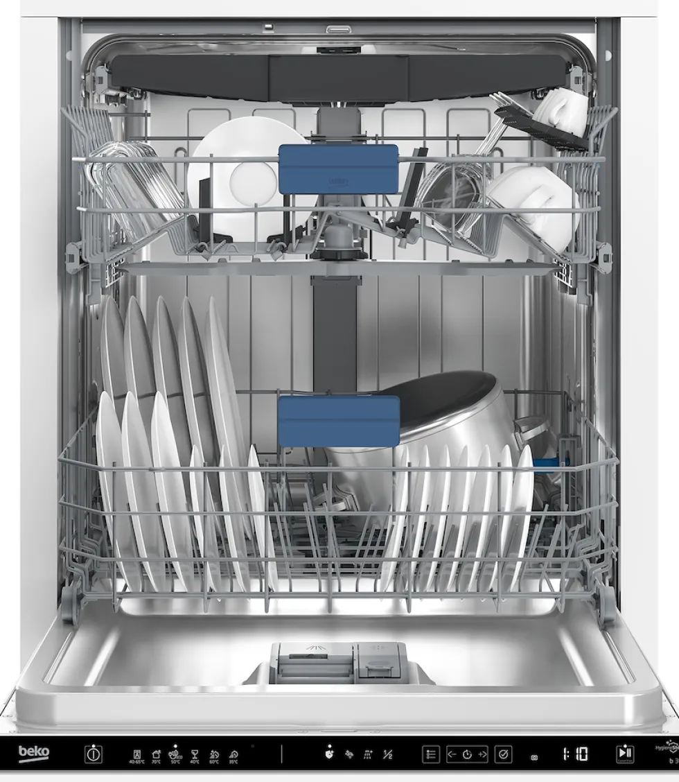Lavastoviglie da incasso Beko BDIN37530 a scomparsa totale 60 cm con 15 coperti e 6 programmi