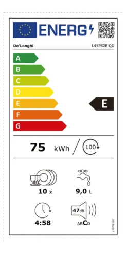 Lavastoviglie incasso De Longhi L45P52EQD L45P52E QD