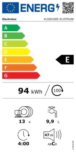 Lavastoviglie incasso Electrolux 911 570 106 SERIE 500 KL52E100S AirDr