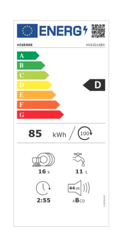 Lavastoviglie incasso Hisense 745078 HI4 HV63D16EX AutoDry