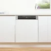 Lavastoviglie Indesit I3BL634X da incasso parziale, 14 coperti e 44 dB