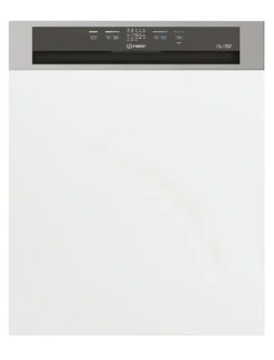 Lavastoviglie Indesit I3BL634X da incasso parziale, 14 coperti e 44 dB