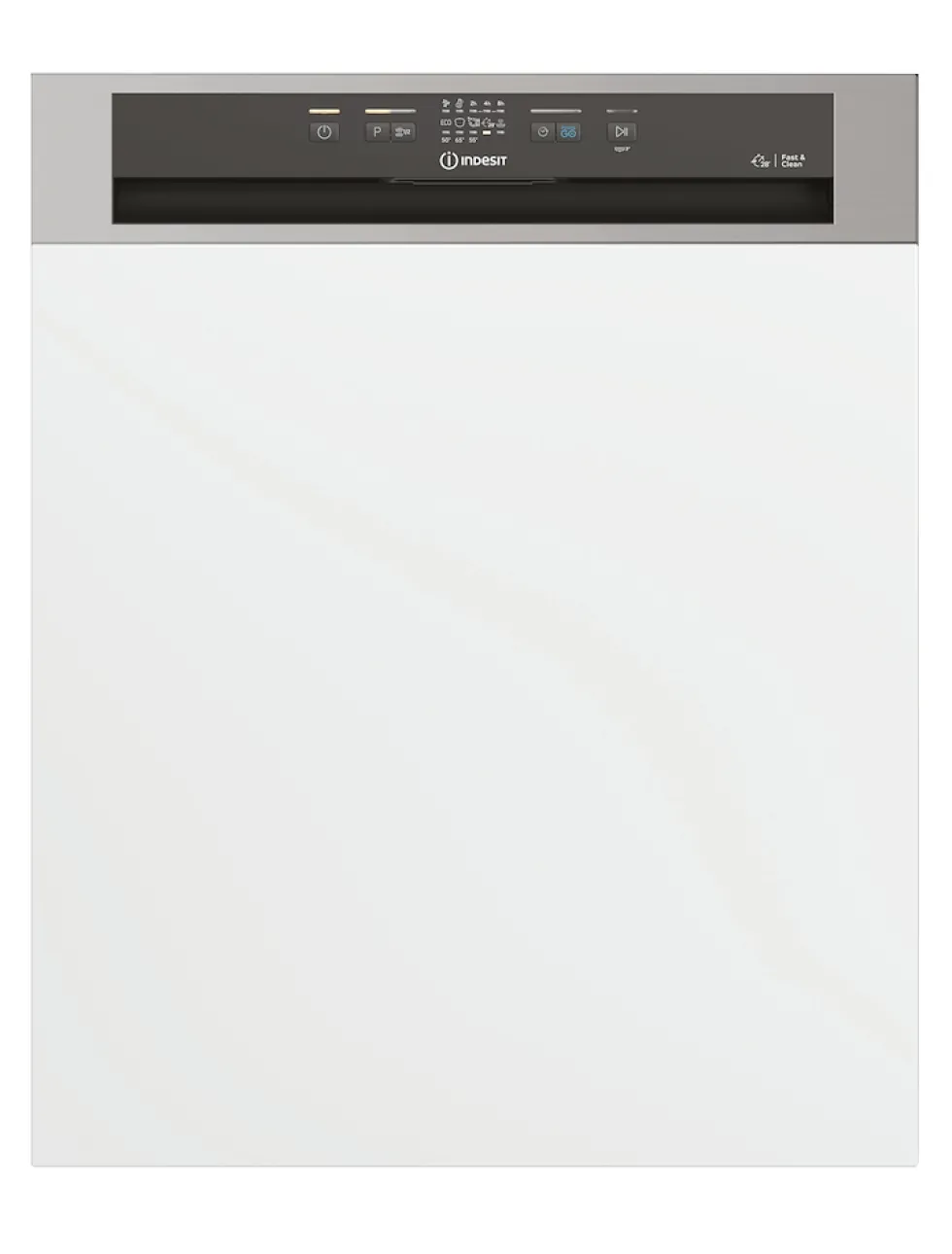 Lavastoviglie Indesit I3BL634X da incasso parziale, 14 coperti e 44 dB