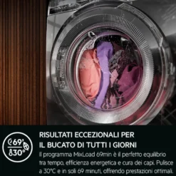 Lavatrice AEG LR7FD94 a carica frontale con capacità 9 kg