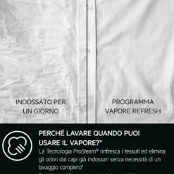 Lavatrice AEG LR7FD114B con funzione Vapore Refresh