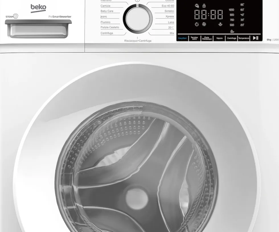 Lavatrice Beko BMX8126DW 8kg, 1200 giri, classe A, con vapore
