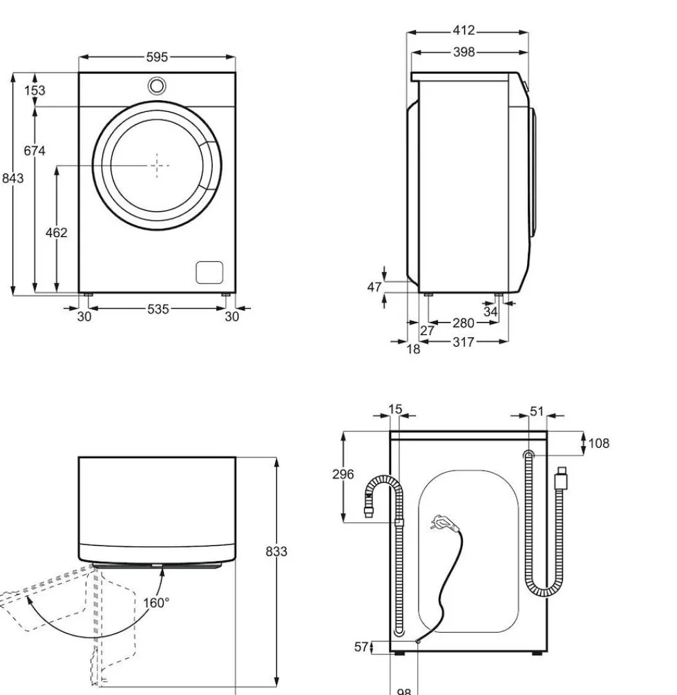 Lavatrice Electrolux EW6S526A slim, 6 kg, 1200 giri, funzione vapore