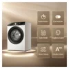 Lavatrice Hisense 20013532 3S WF3S9043BW3 White e Black