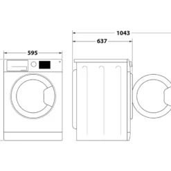 Lavatrice Hotpoint Ariston NF827WKIT con capacità 8kg e funzione vapore