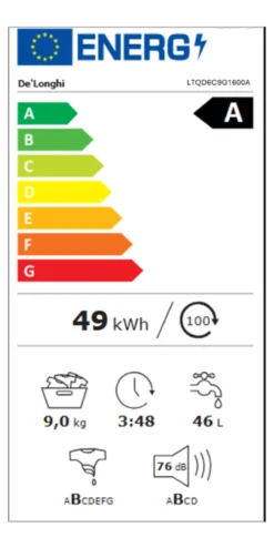 Lavatrice incasso De Longhi LTQD6C9G1600A White
