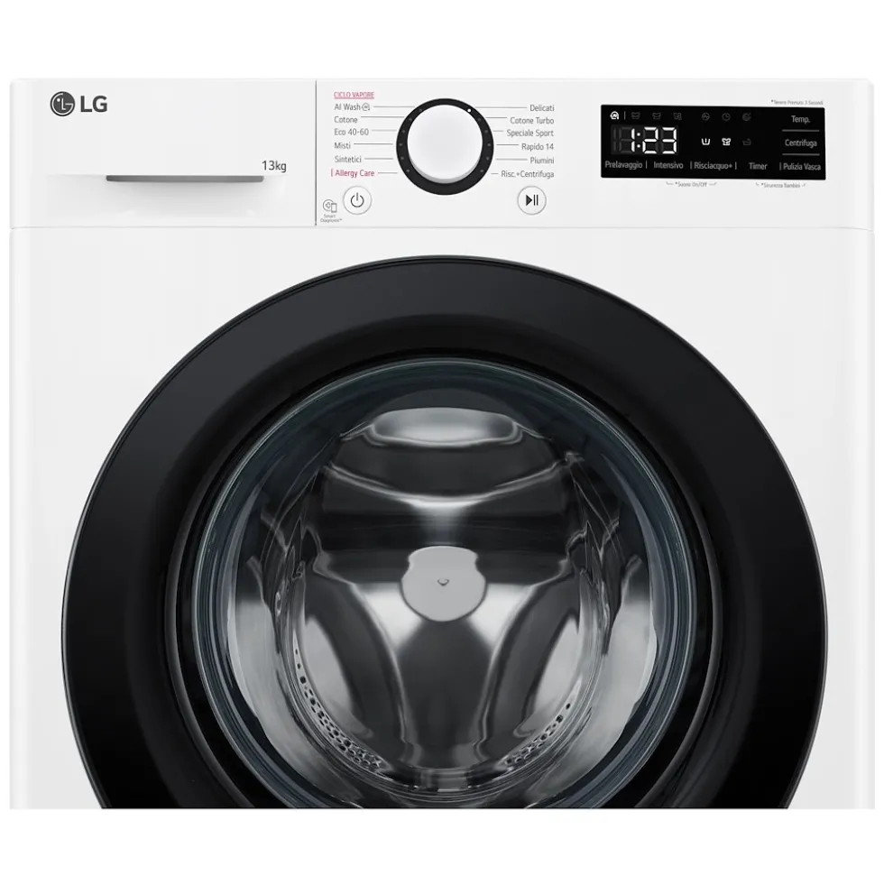 Lavatrice LG Electronics F4R3010NSWW con Intelligenza Artificiale e vapore