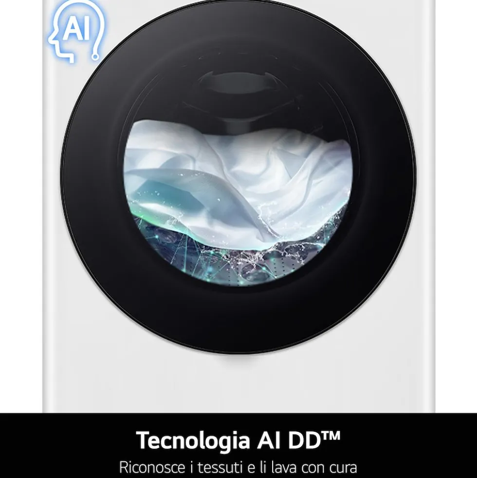 Lavatrice LG Electronics F4R3010NSWW con Intelligenza Artificiale e vapore