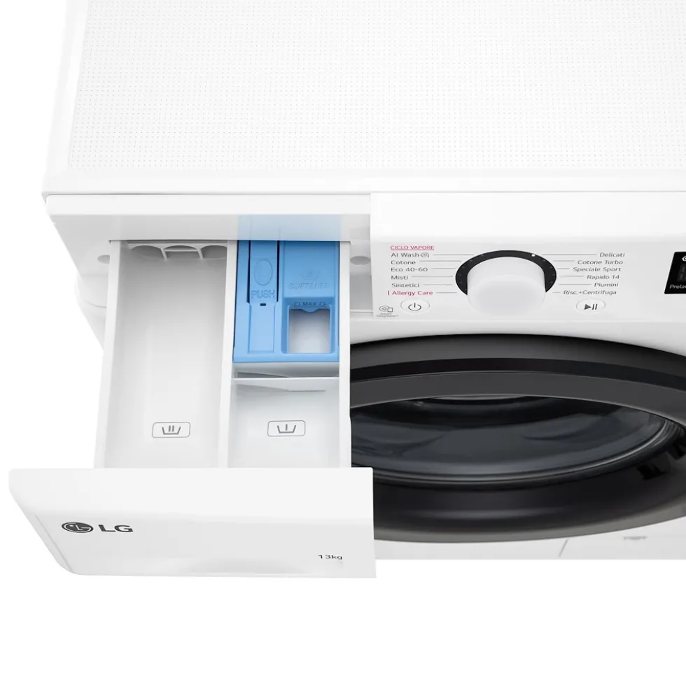 Lavatrice LG Electronics F4R3010NSWW con Intelligenza Artificiale e vapore