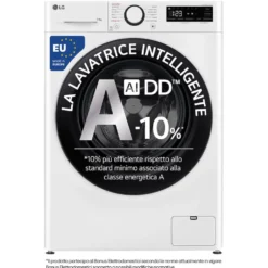 Lavatrice LG ELECTRONICS F4R3011NSWB con Intelligenza Artificiale e Vapore