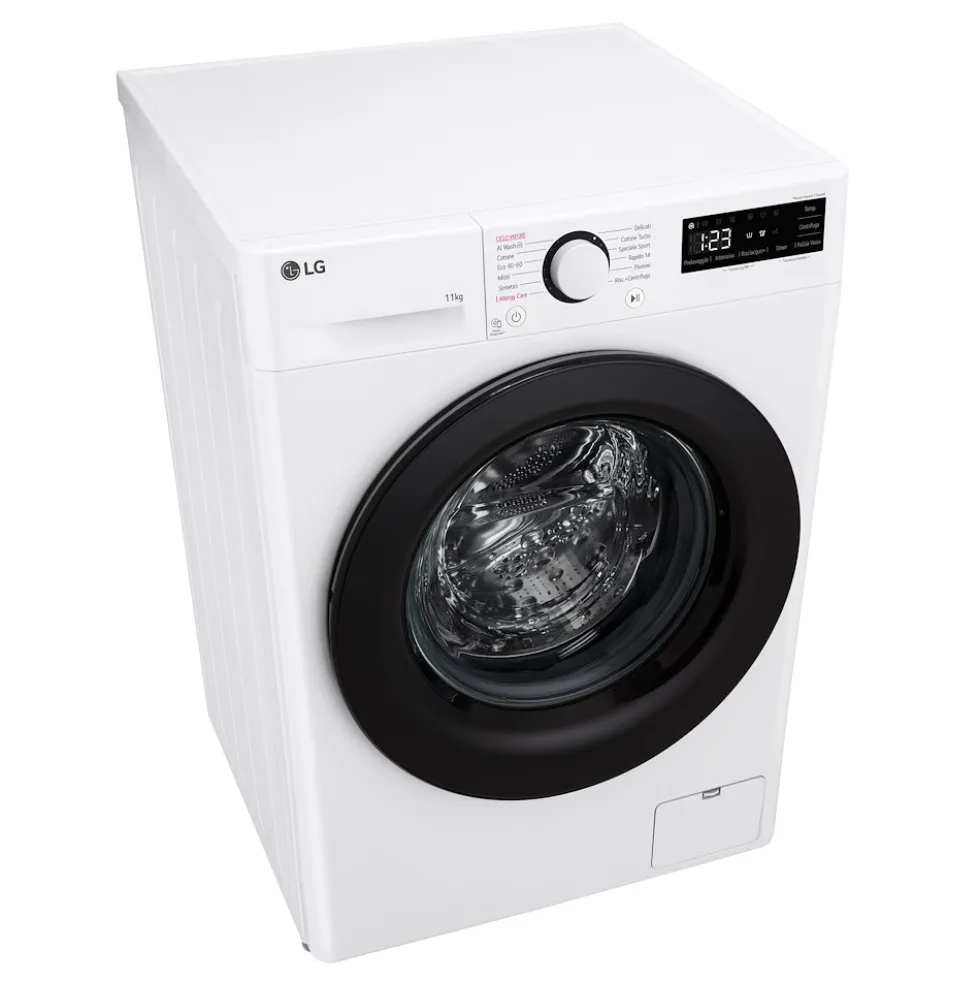 Lavatrice LG ELECTRONICS F4R3011NSWB con Intelligenza Artificiale e Vapore