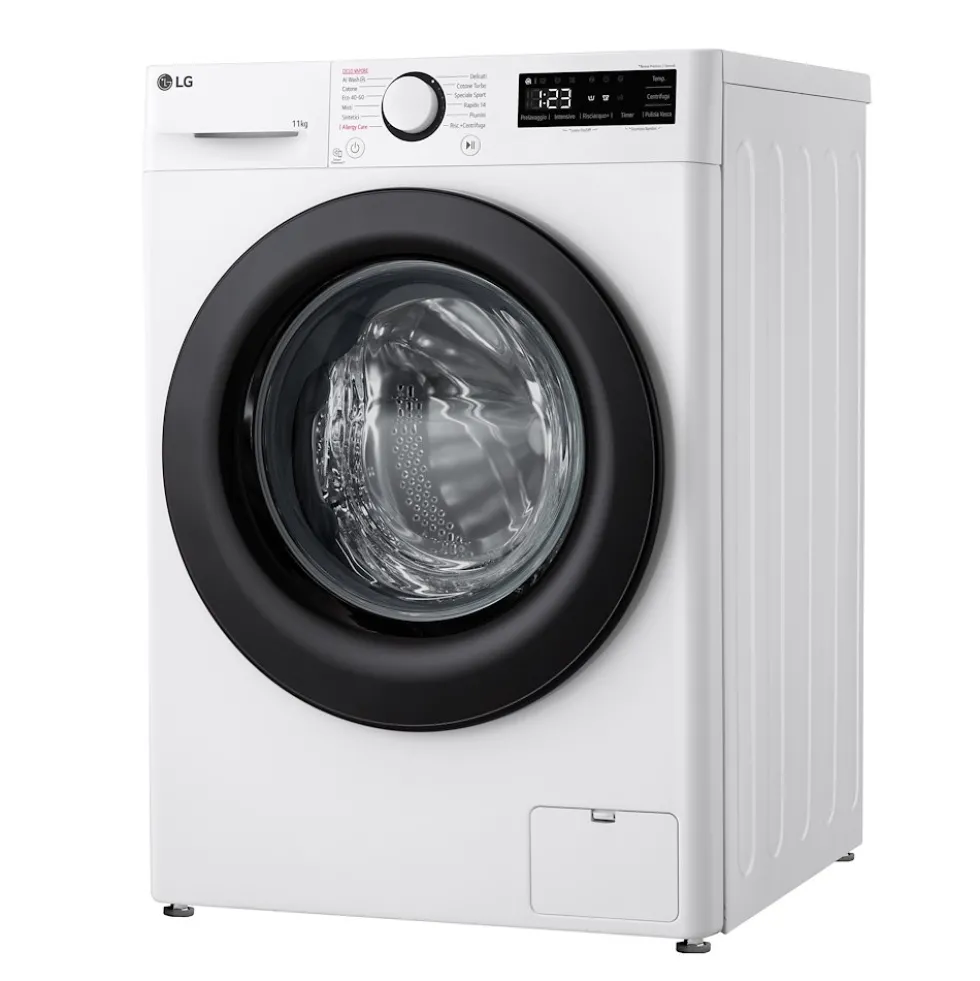 Lavatrice LG ELECTRONICS F4R3011NSWB con Intelligenza Artificiale e Vapore