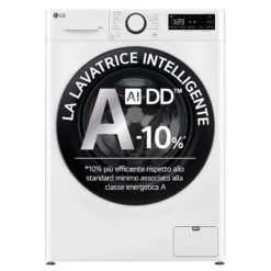 Lavatrice LG ELECTRONICS F4R3011NSWB con Intelligenza Artificiale e Vapore