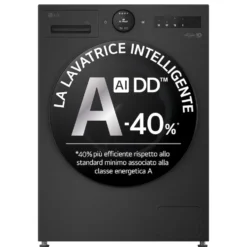 Lavatrice LG ELECTRONICS F4X7013TBB con tecnologia AI DD e classe A-40%