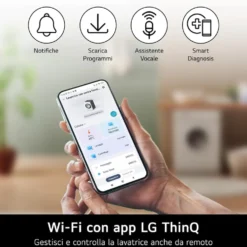Lavatrice LG ELECTRONICS F4X7013TBB con tecnologia AI DD e classe A-40%