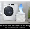 Lavatrice Lg SERIE P3 F0P3020TSWC AI DD Steam White e Black