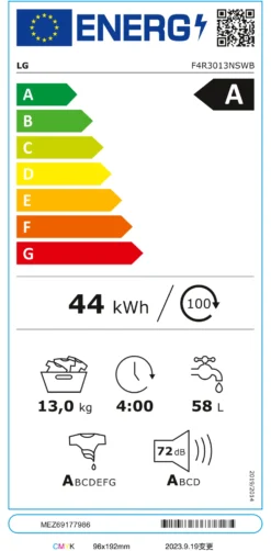 Lavatrice Lg SERIE R3 F4R3013NSWB AI DD White e Black