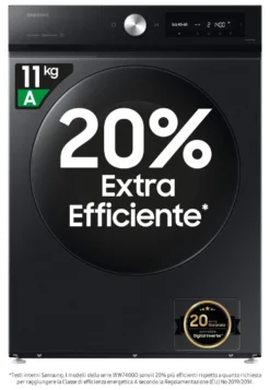 Lavatrice Samsung BESPOKE AI WW11DB7B94GBU3 Ecodosatore Black