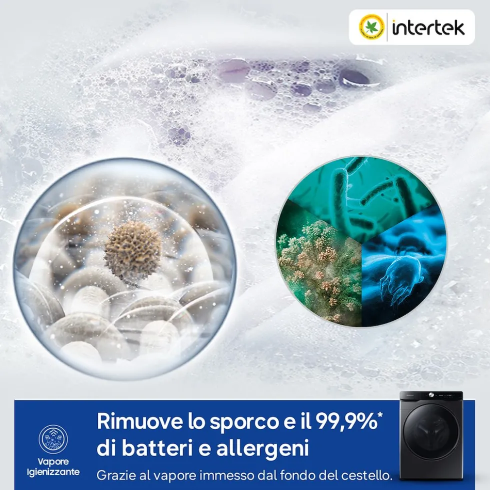 Lavatrice Samsung WF20DG8650BVU3 con AI Control e capacità 20 kg