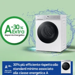 Lavatrice Samsung WW90DB8U95GHU3 con IA e classe A