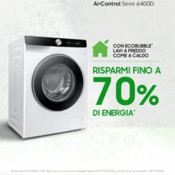 Lavatrice Samsung WW11DG6B25LK con WiFi e 11 Kg