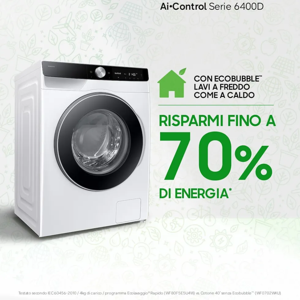 Lavatrice Samsung WW11DG6B25LK con WiFi e 11 Kg