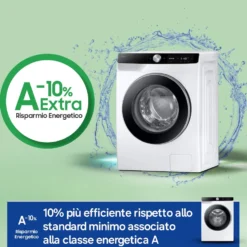 Lavatrice Samsung WW90DG6U85LKU3 a carica frontale, 9kg, 1400 giri, WiFi