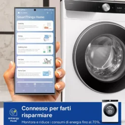 Lavatrice Samsung WW90DG6U85LKU3 a carica frontale, 9kg, 1400 giri, WiFi