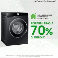 Lavatrice Samsung WW10FG6U94LBU3 con AI Ecodosatore e 10kg