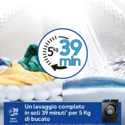 Lavatrice Samsung WW10FG6U94LBU3 con AI Ecodosatore e 10kg