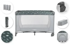 Lettino viaggio Momi LOZE00015 BELOVE Crib grey