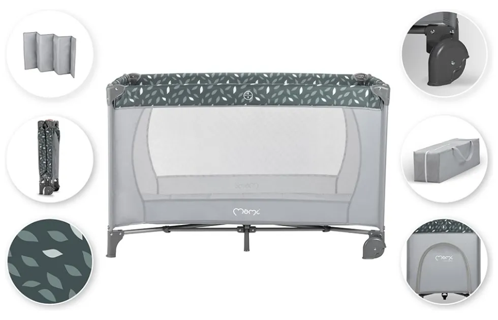 Lettino viaggio Momi LOZE00015 BELOVE Crib grey
