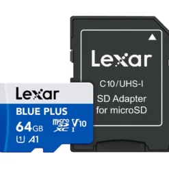 Lexar Card Micro Sdxc 64Gb 170Mb/S Blue Plus W/Adat