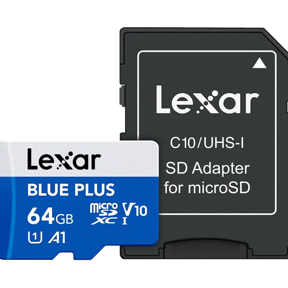 Lexar Card Micro Sdxc 64Gb 170Mb/S Blue Plus W/Adat
