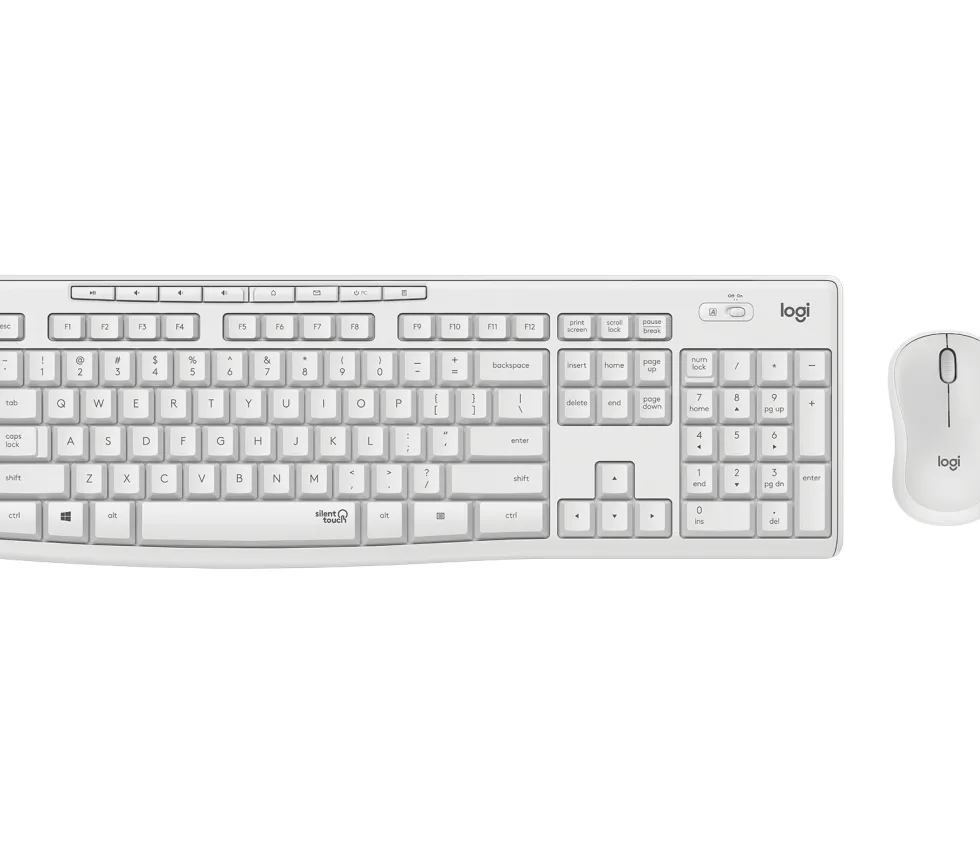 LOGITECH KIT TASTIERA+MOUSE WIRELESS USB BIANCO MK295 920-009821