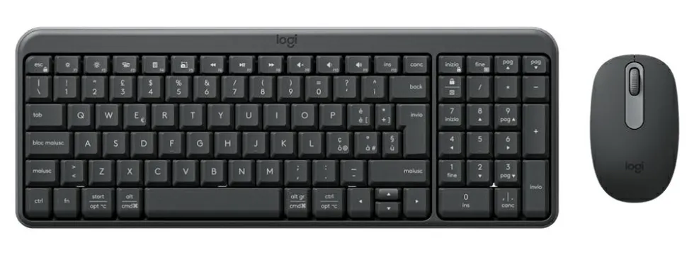 LOGITECH KIT TASTIERA+MOUSE WIRELESS USB NERO MK250 920-013534