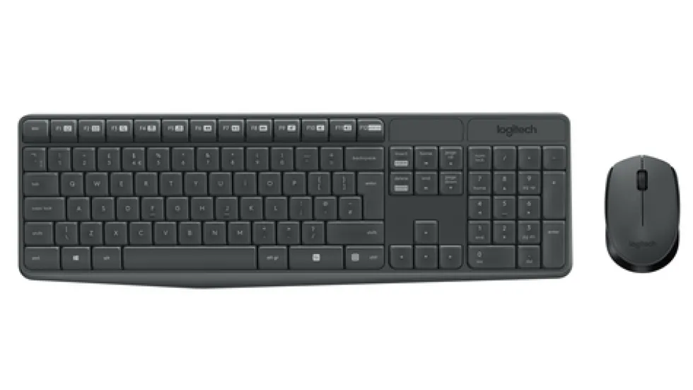 LOGITECH KIT TASTIERA+MOUSE WIRELESS USB NERO MK235 920-007913