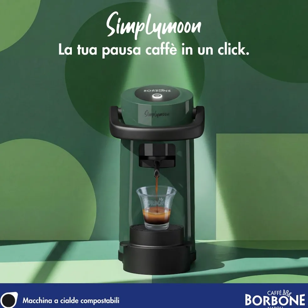 Macchina caffè Borbone SimplyMoon Verde, 15 bar, 0.9L