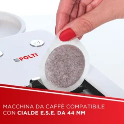 Macchina caffè cialde Polti Coffea S15W con 54 cialde incluse