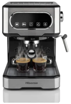 Macchina caffè espresso Hisense 740219 HESCM15DBK Inox e Black