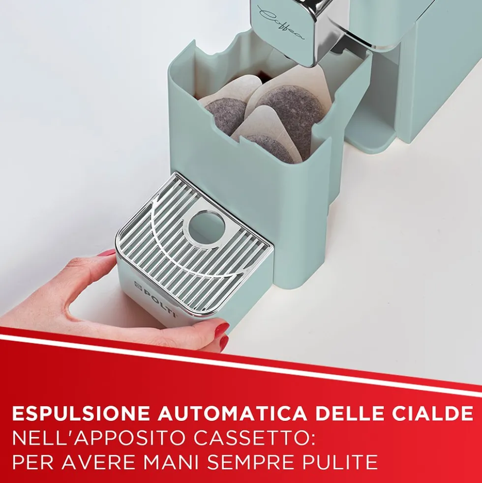 Macchina da caffè a cialde Polti Coffea S15G con espulsione automatica