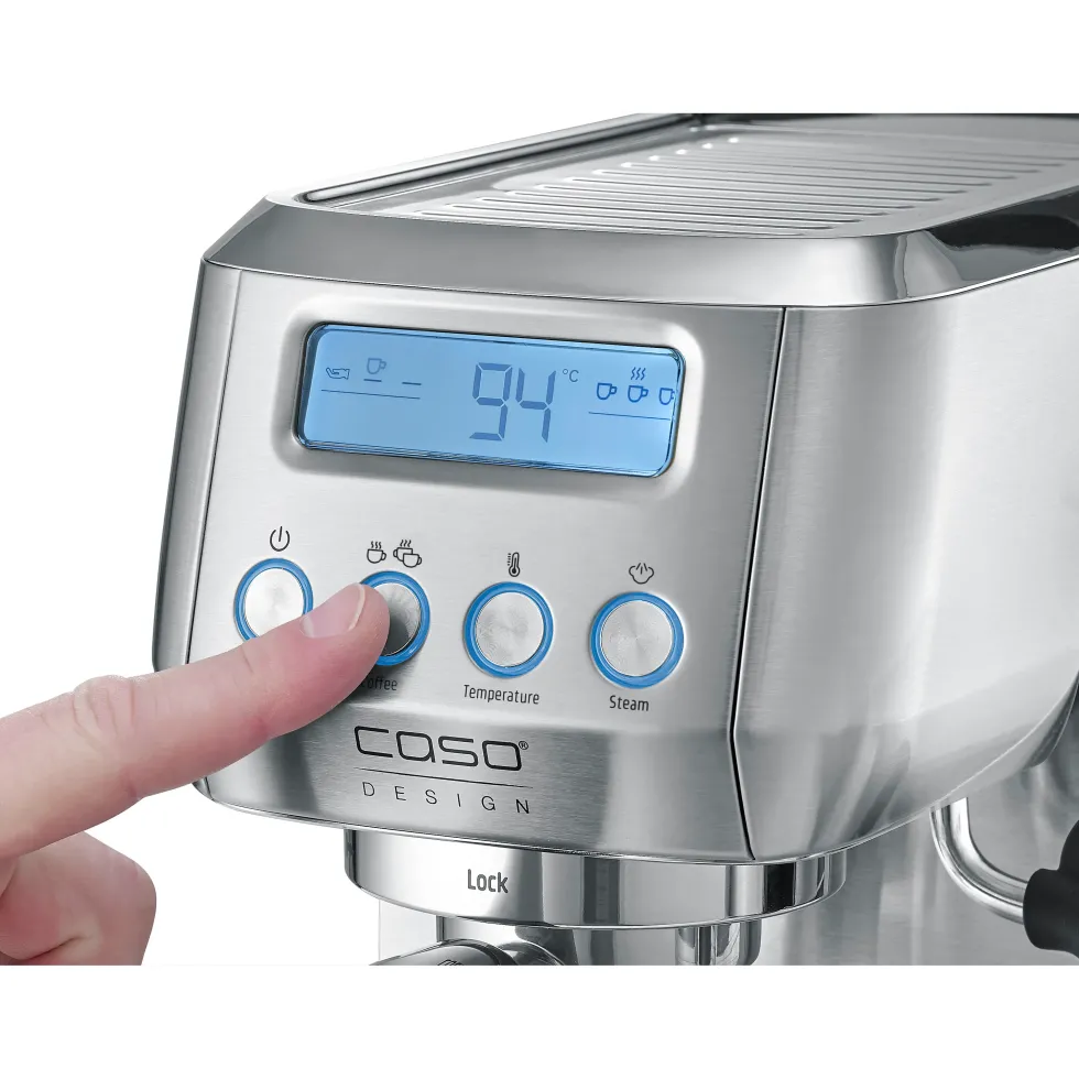 Macchina da caffè espresso Caso Design Gourmet Crema Silver
