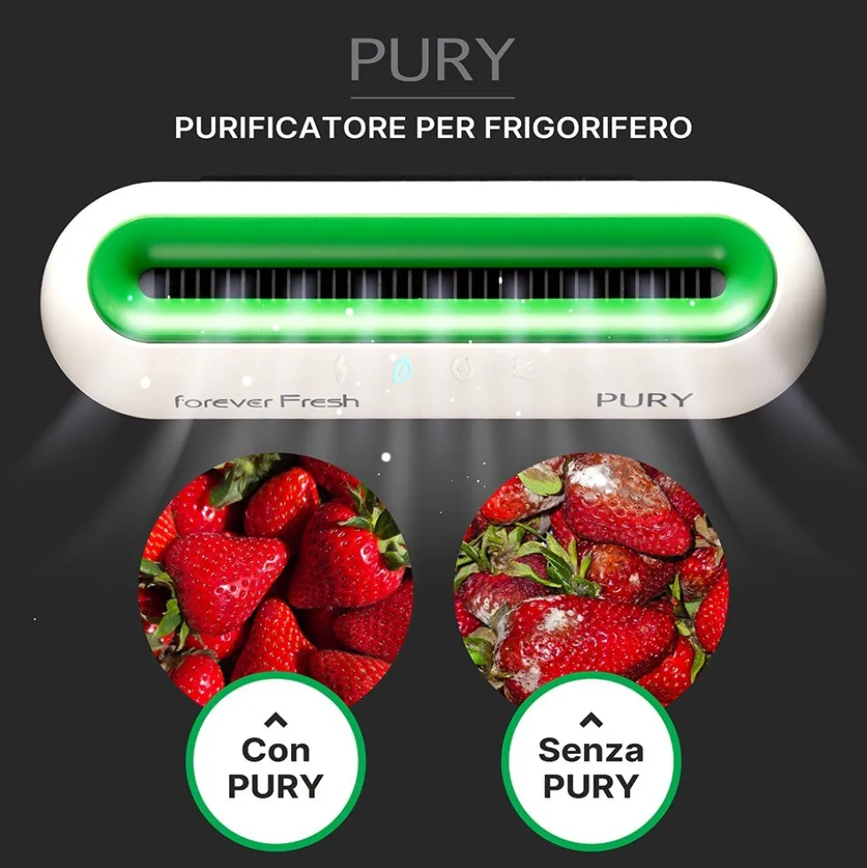 Macom Purificatore Frigorifero Ad Emissione Ozono Autonomia Carica 30Gg Usb