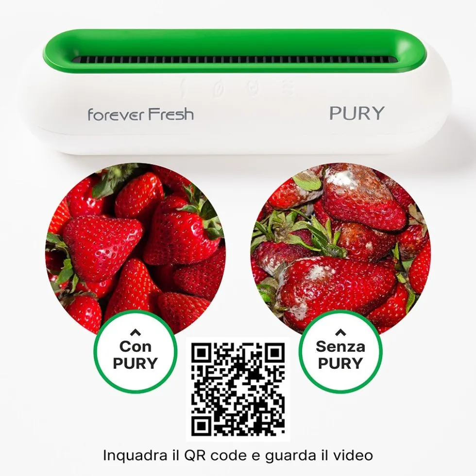 Macom Purificatore Frigorifero Ad Emissione Ozono Autonomia Carica 30Gg Usb