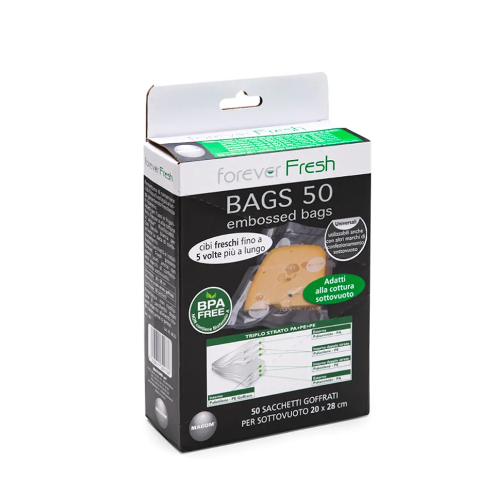 Macom Sacch Goffrati Sottovuoto 50Pz
